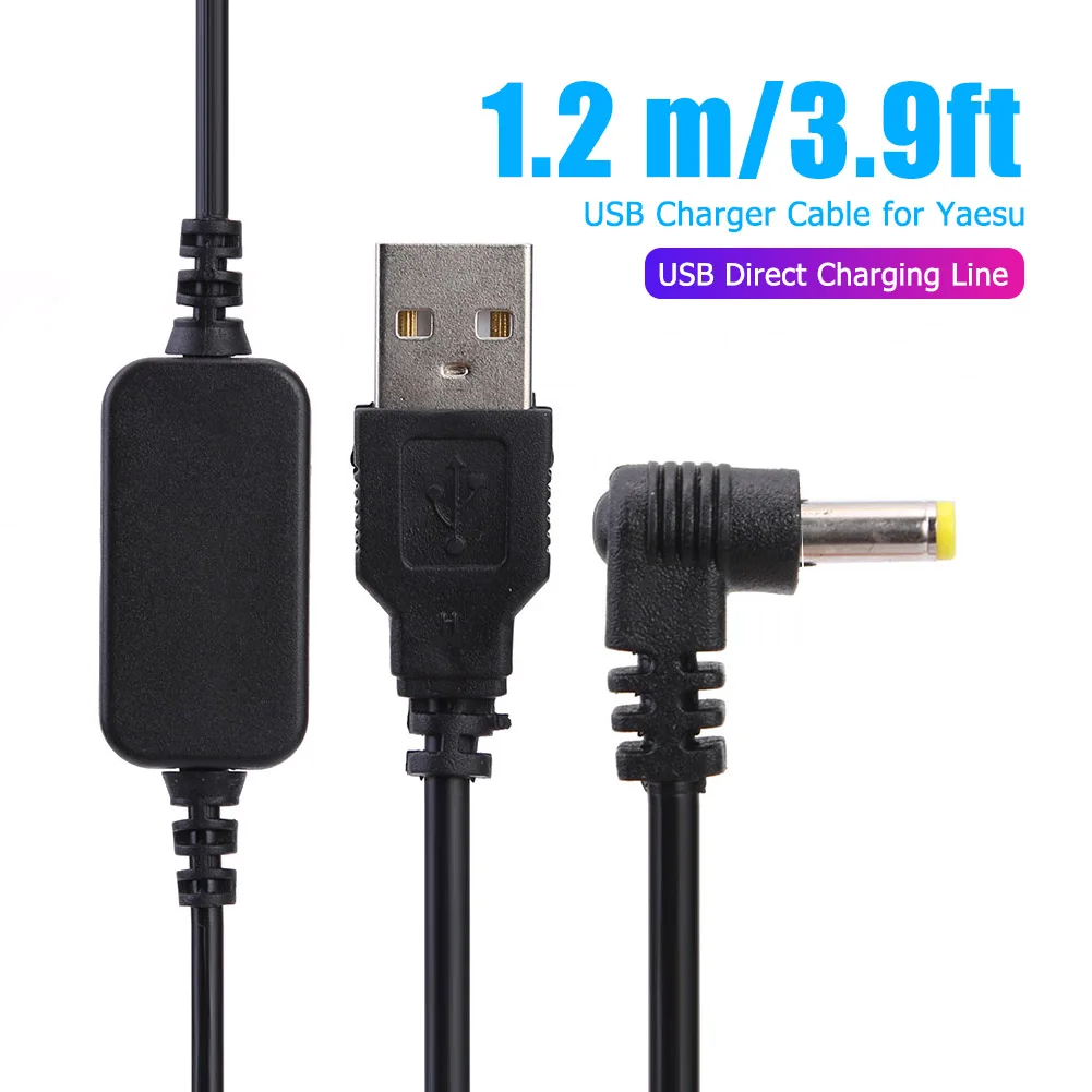 

1.2m USB Charging Cable Power Charger Wire Cord for Yaesu VX-6R VX7R FT60R VX177 FT-60R VXA-710 VX-710 HX-470 Walkie Talkie Line