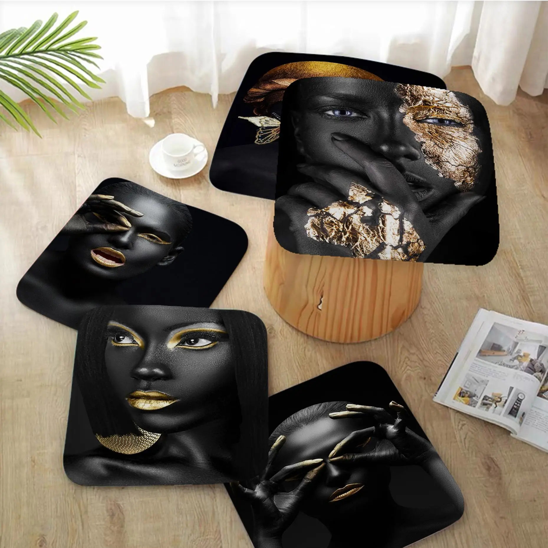 

Подушка для африканской женщины, мягкая удобная задняя подушка 50 Х5, 0 см