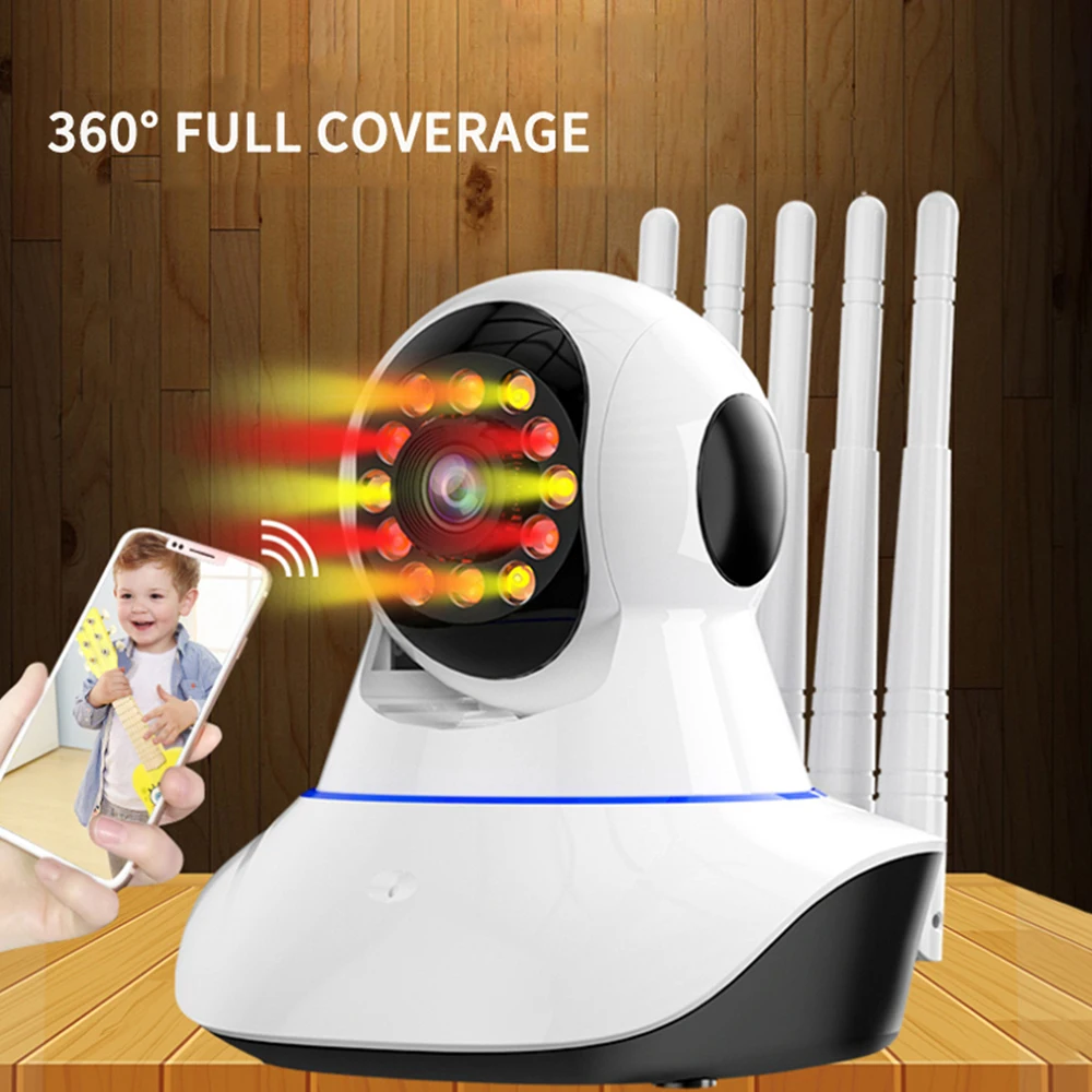 

IP-камера панорамная с ИК-подсветкой и функцией ночного видения, 1080P