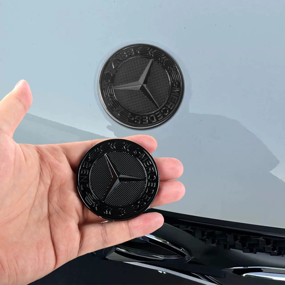 Алюминиевая наклейка на плоскую капот автомобиля 42 мм из АБС-пластика передний