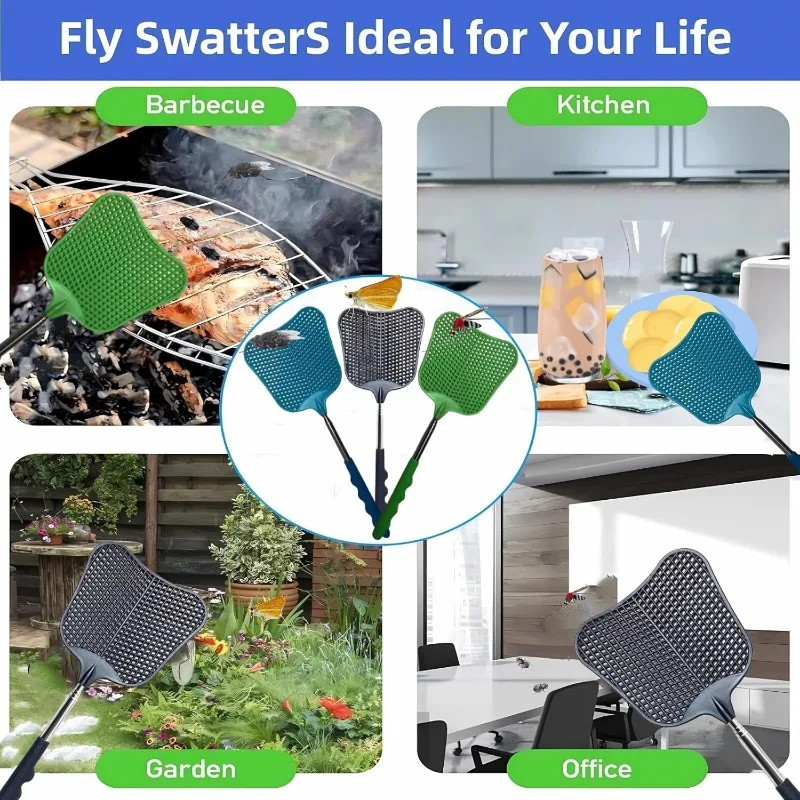 Прочная пластиковая ловушка для насекомых с ручкой из нержавеющей стали