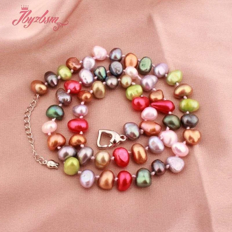 

Freefrom Multicolor Freshwater Pearl Vintage Elegant Handmade Necklace 17"Exquisite Jewelry Women Wedding Party Anniversary Gift