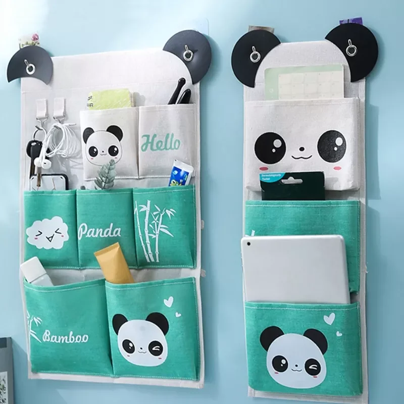 

3/7 Pockets Wall Hanging Storage Bags Cotton Linen Door Organizer Waterproof Bedroom Closet Toy Key Home Office Container