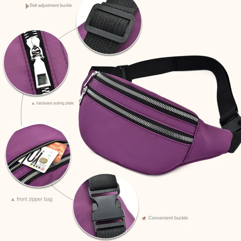 

Fashion Travel Shoulder Purse Belt Bag Fanny Pack Women Waist Bag Men Belt Pouch Banana Bag Waterproof Phone Bag Crossbody Bags