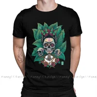 Mexico Skull Sugar New Arrival T-Shirt Ay Fridita - Day Of The Dead Shirt Crewneck Cotton Men TShirt For Adults Plus Size