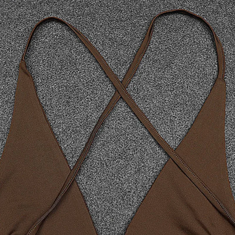 Женское облегающее платье с открытой спиной Однотонная юбка болотного цвета