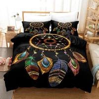 bohemian series 3d dream catcher moon bedding set home decor microfiber bedspread pillowcase queen king full size adults bed set