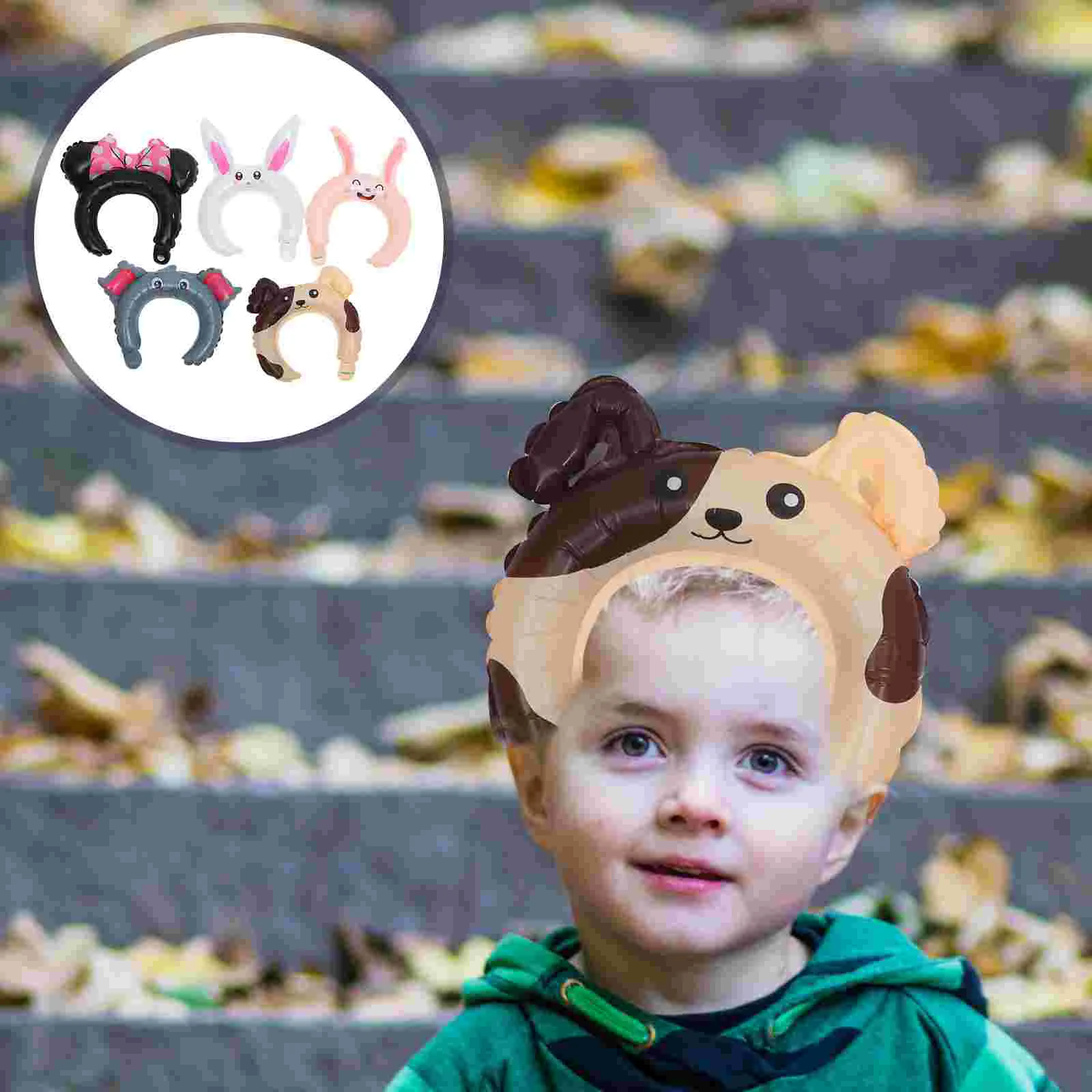 

24pcs Cartoon Animal Design Aluminum Foil Balloons Creative Hair Hoops Shape Balloon Birthday Party Decor Kids Gift Photo Props