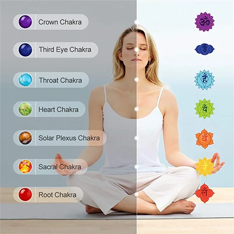 Женский браслет с кристаллами 7 чакр