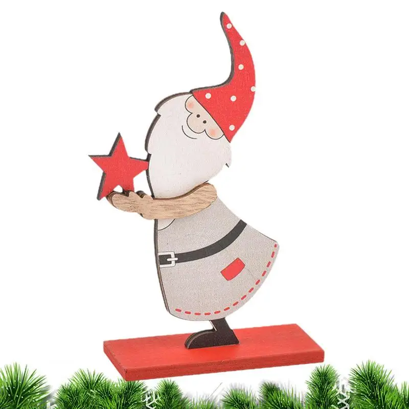 

Santa Tabletop Decor Standing Table Sign Santa Ornament Santa Claus Sign Photo Props Desk Decor Table Centerpieces Wooden Crafts