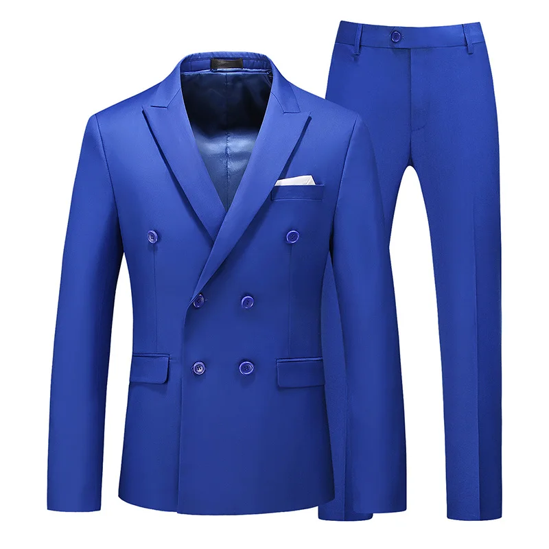 

2022 Latest Design Men Suits Double Breasted Tuxedo Wear Tailor-Made Suits Wedding Best Costume 2 Pieces Set Blazer Pants M-6XL