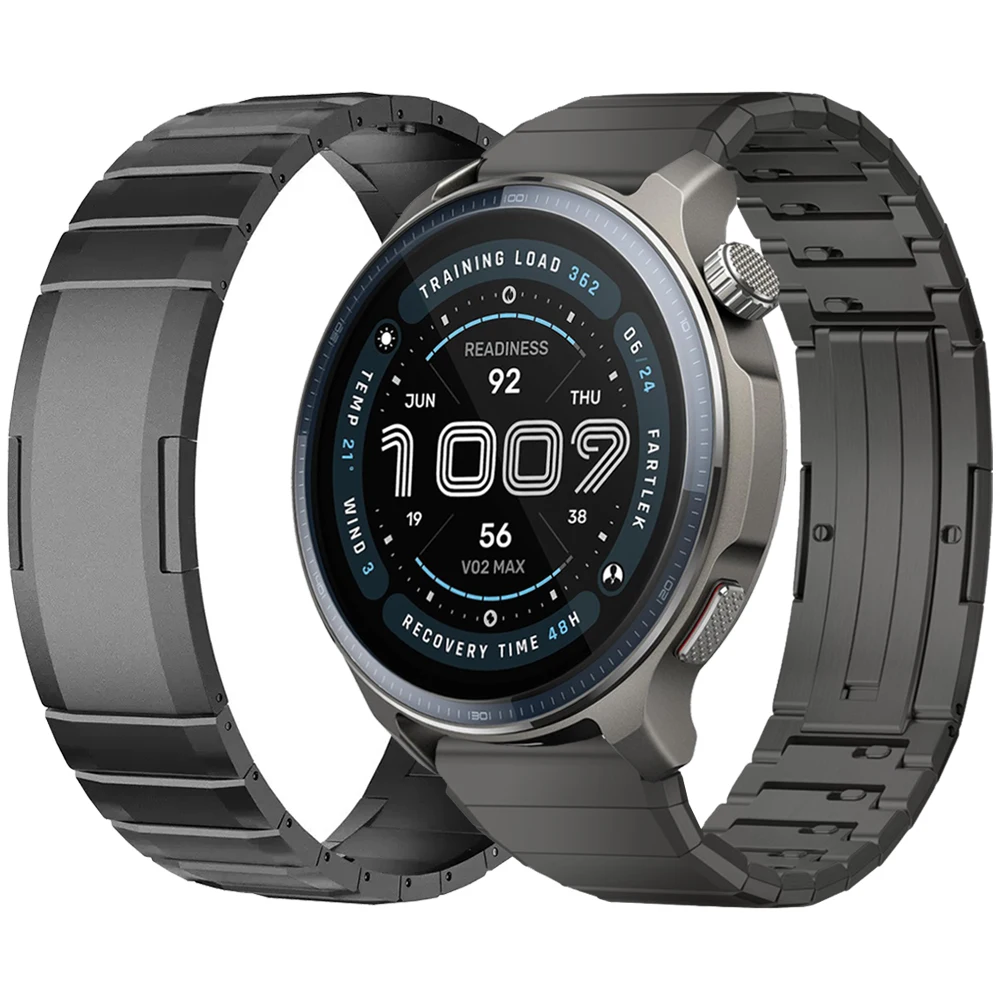 Фото Металлический ремешок для часов из нержавеющей стали 22 мм для Amazfit Balance 2/Cheetah Pro/GTR 4 3 Pro, браслет Link для Amazfit Active Max №1