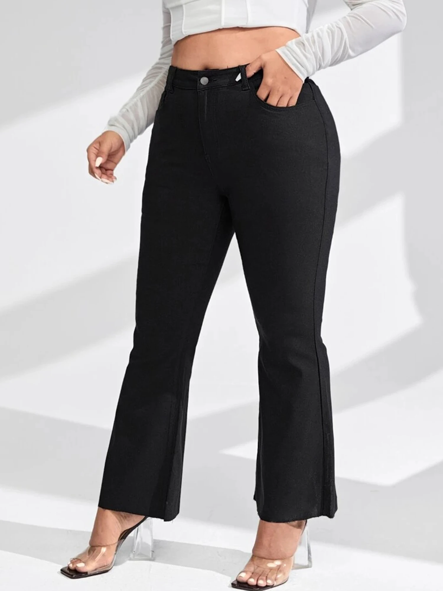 Plus Size Flared Jeans for Women Boot 