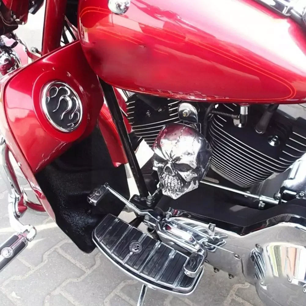 

Motorcycle Skull Horn Cover for Harley Sportster 883 1200 Softail Dyna Fat Bob Electra Glide Touring Road King P7F4