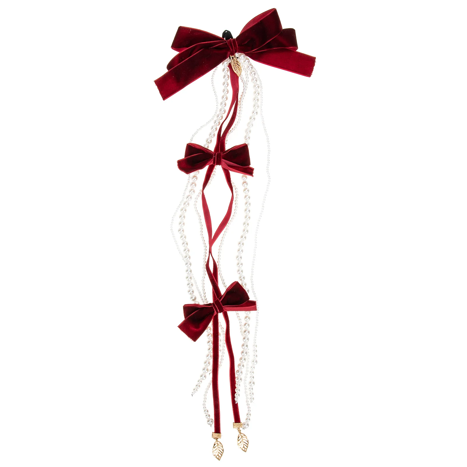 

Pearl Tassel Hair Chain Bow Tassel Hair Piece Bride Pearl Bow Hair Chain