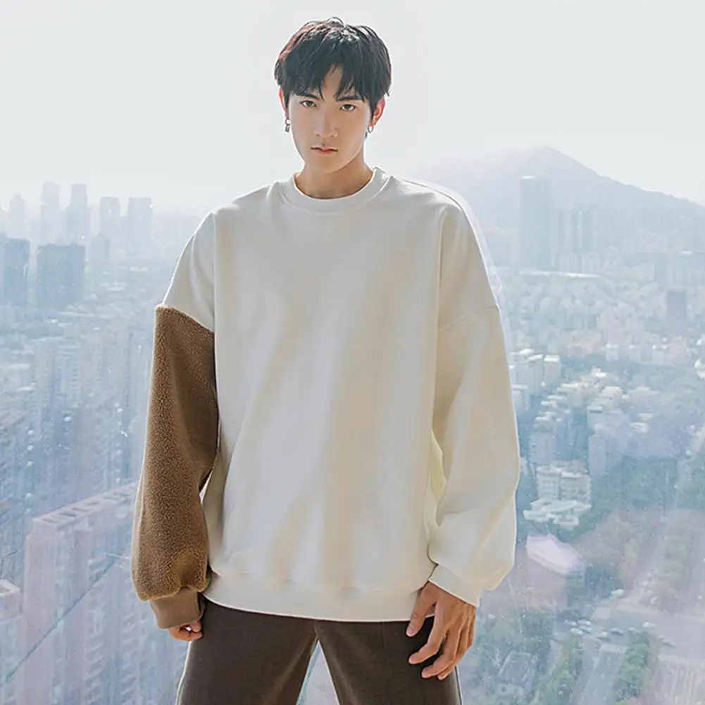 

Plus Velvet Thick Autumn And Winter Round Neck Long-sleeved Comic Flocking Hair Bear Style Lazy Embroidery Sweatshirt Lamb G2f8
