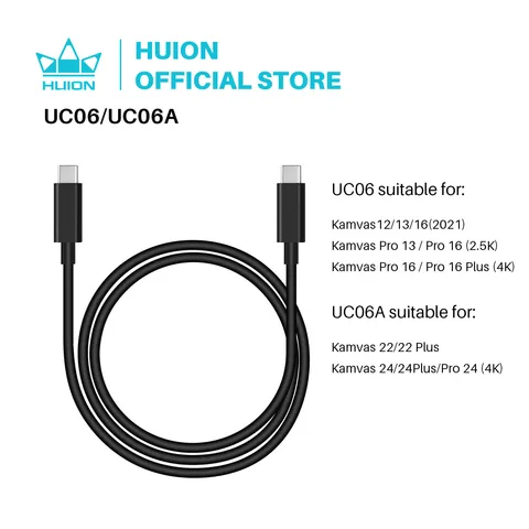 Huion UC06 / UC06A полнофункциональный фотокабель USB 3,1 для Kamvas 13 / Kamvas 22 / Kamvas 22 Plus