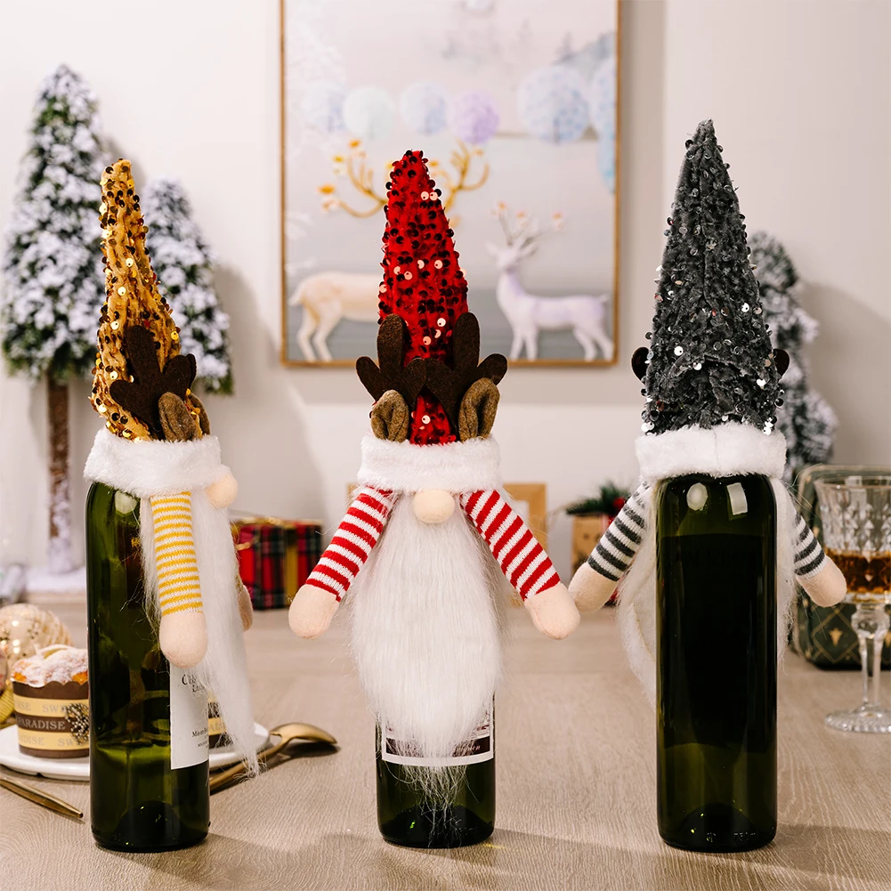 

Christmas Wine Bottle Cover Fashion Wine Bag For Home Christmas Snowman Table Decor Xmas Gift Christmas Decoration 2022