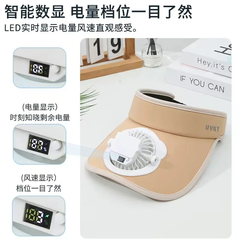 Летние мужские и женские шляпы с электрическим вентилятором Универсальные