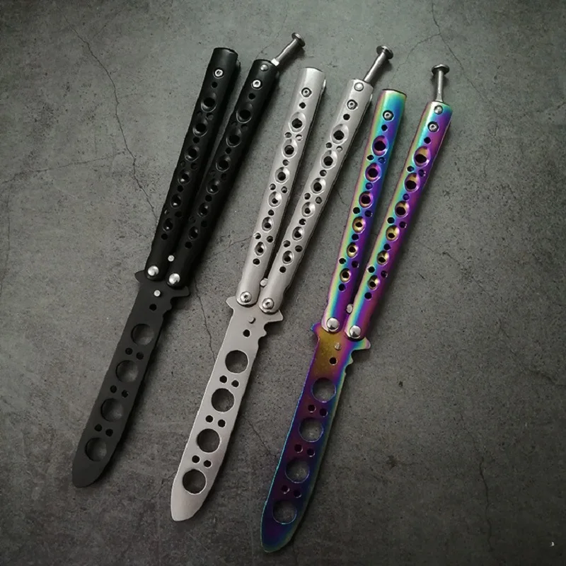

Новый портативный складной нож-бабочка CSGO Balisong, тренировочный карманный нож из нержавеющей стали, тренировочный инструмент для игр на откр...