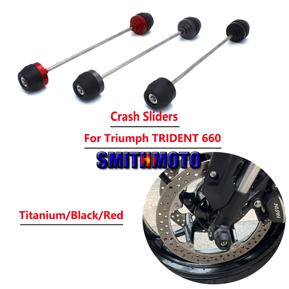 

for TRIDENT 660 2021 Motorcycle Front Axle Front Fork Collision Slider Wheel Protection Axle Block