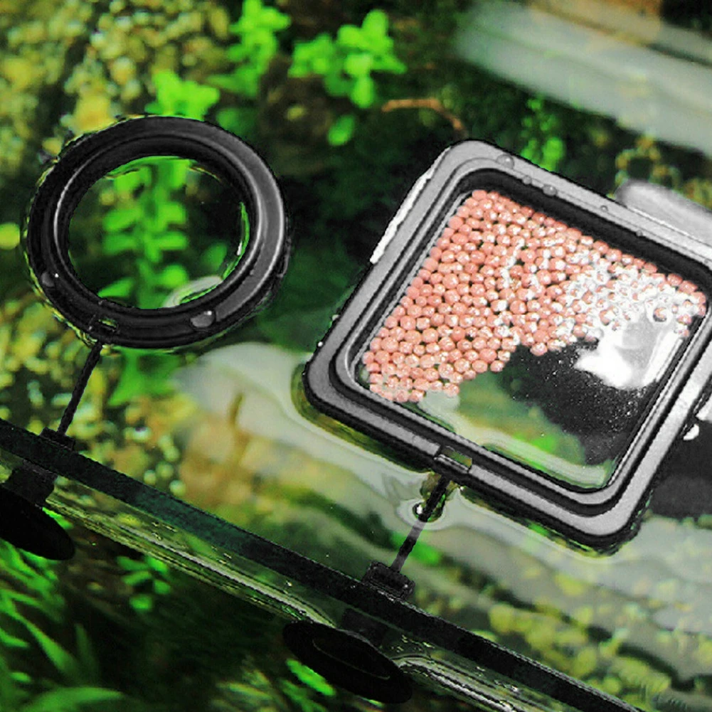 

Кольцо для кормления аквариума, рыболовная станция, плавающий поднос для кормления, квадратная зеркальная кормушка для рыбы, кормушка для е...