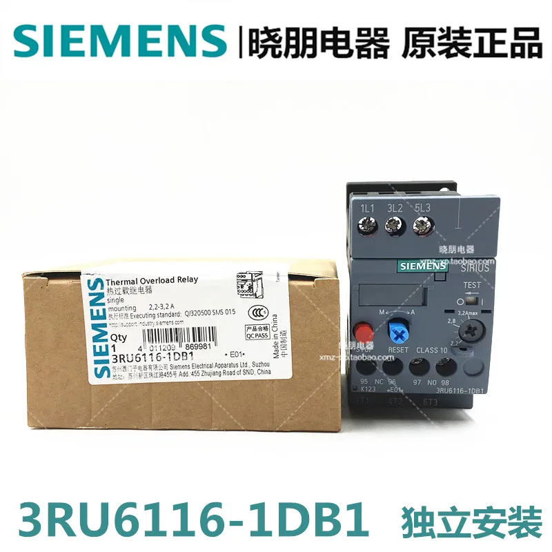 

False one penalty ten original genuine Siemens thermal relay 3RU6116-1DB1 2.2-3.2A independent installation