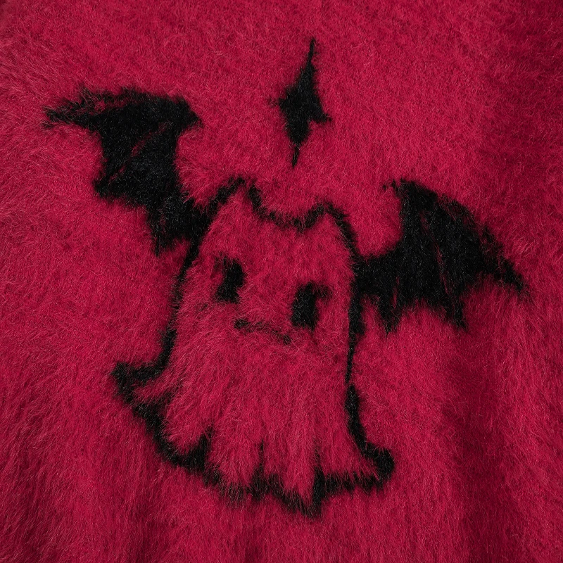 Свитер мужской/женский трикотажный с V-образным вырезом и вышивкой