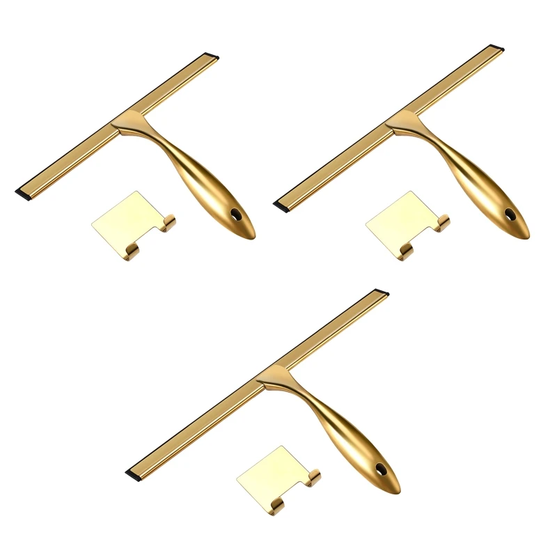 

Скребок для душа из нержавеющей стали с ручкой и силиконовой резиновой лентой