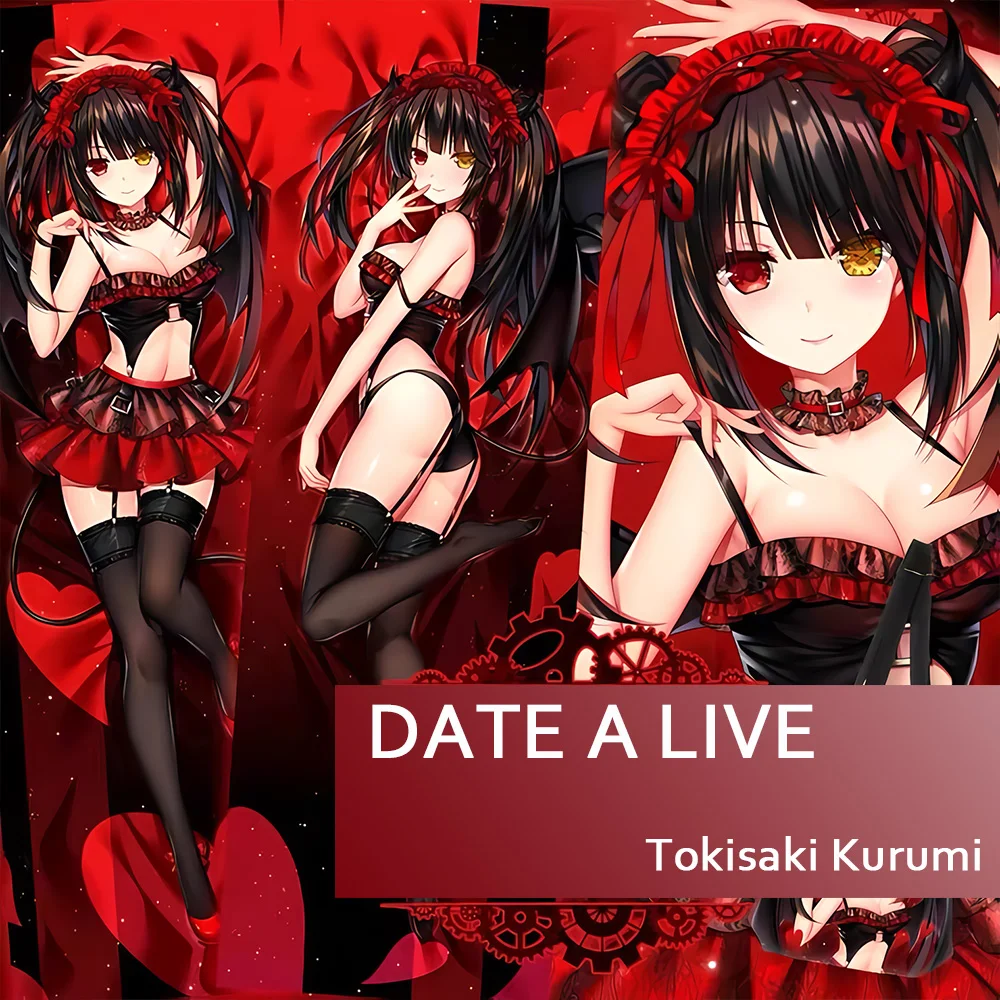 

Anime DATE A LIVE Tokisaki Kurumi Dakimakura Full Body Pillow Case Hugging Body Prop