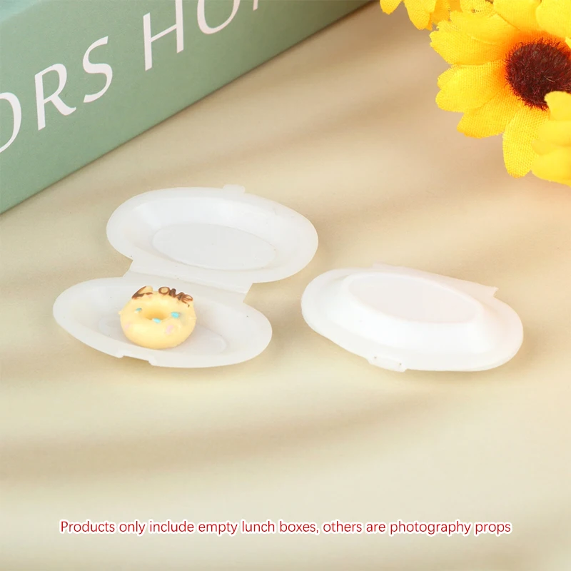 

2Pcs 1:12 Dollhouse Miniature Lunch Box Disposable Fast Food Box Scene Decor