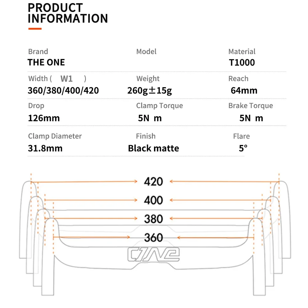 THE ONE AERO для руля Road Gravel 360-420 мм черный матовый поддержка полностью внутренней