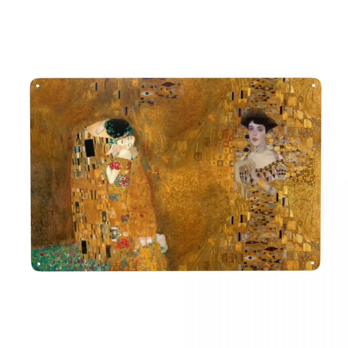 Металлический знак Gustav Klimt в стиле ретро под заказ женщина золоте Оловянная