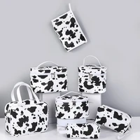 2022 summer new fashion cow pattern cosmetic bag waterproof large capacity wash swim bag travel handbag multiple styles purse