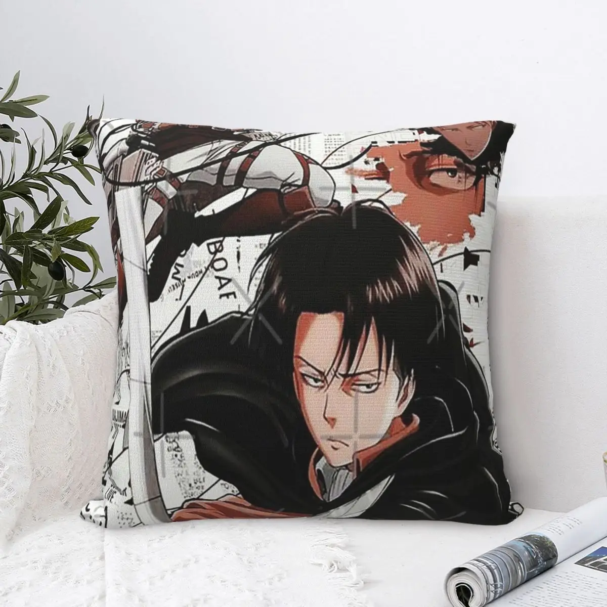 Levi Ackerman 1 чехол для подушки наволочка спальни Dakimakura задняя часть дивана |