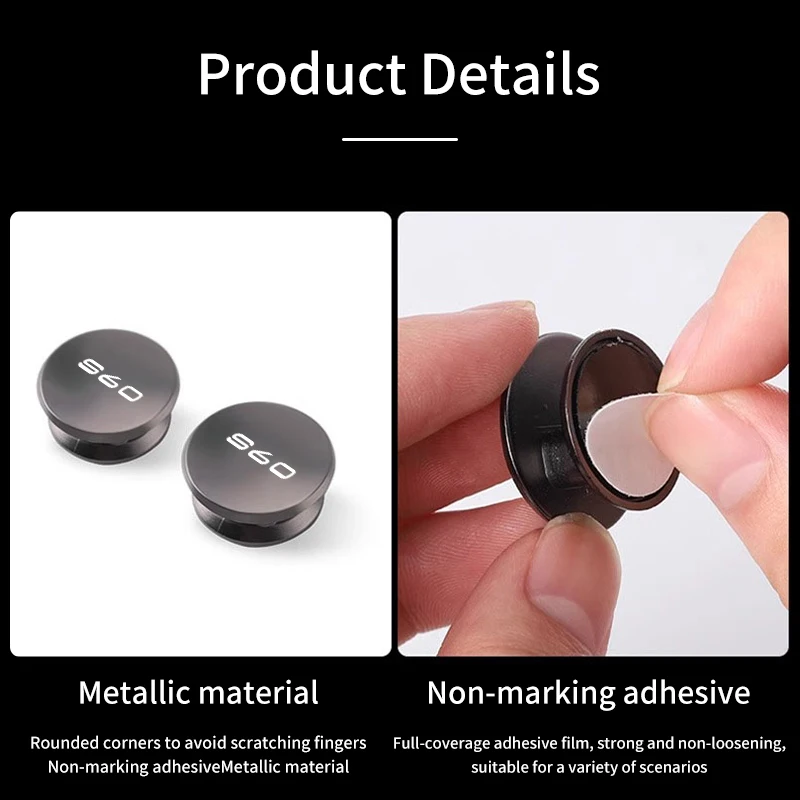 2/4 шт. мини-металлический крючок для хранения салона автомобиля аксессуары Volvo S60