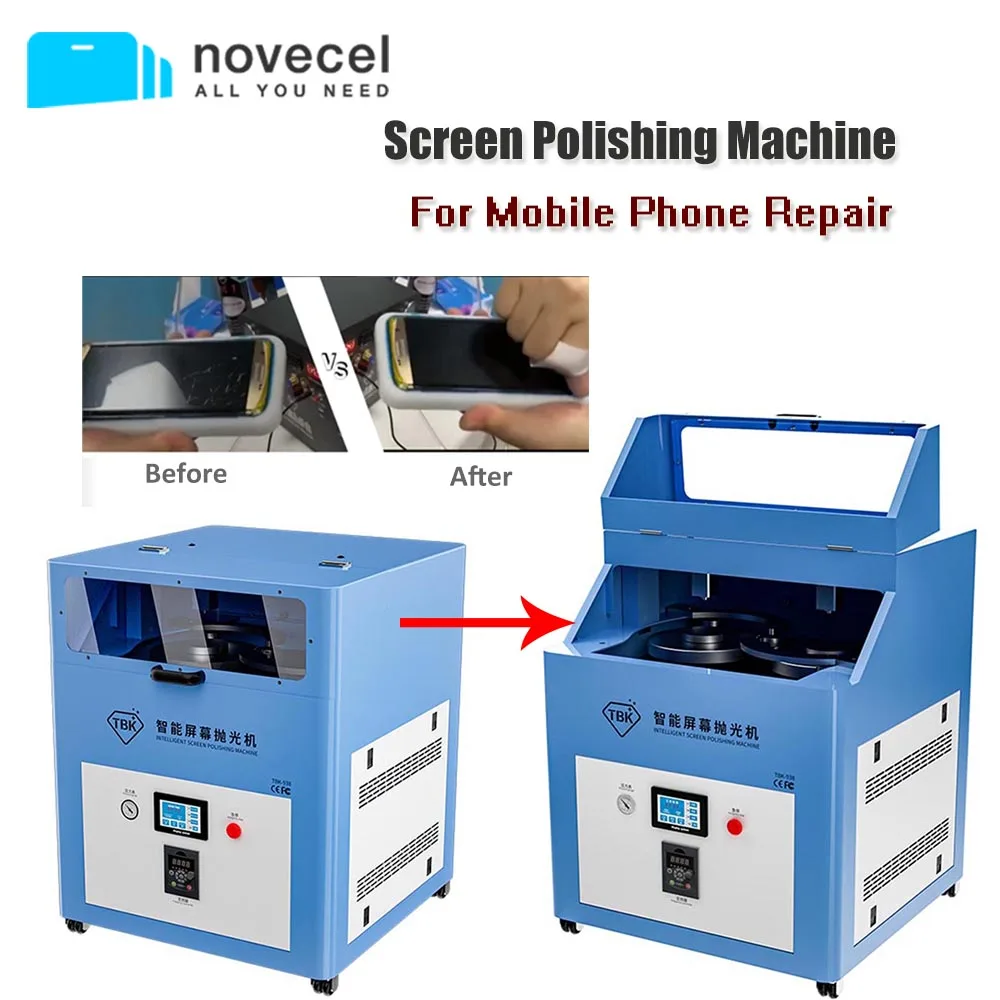 

TBK-938 Upgraded Automatic Grinding and Polishing Machine For iPhone Samsung Mobile Phone Watch LCD Screen Scratches Repair Tool