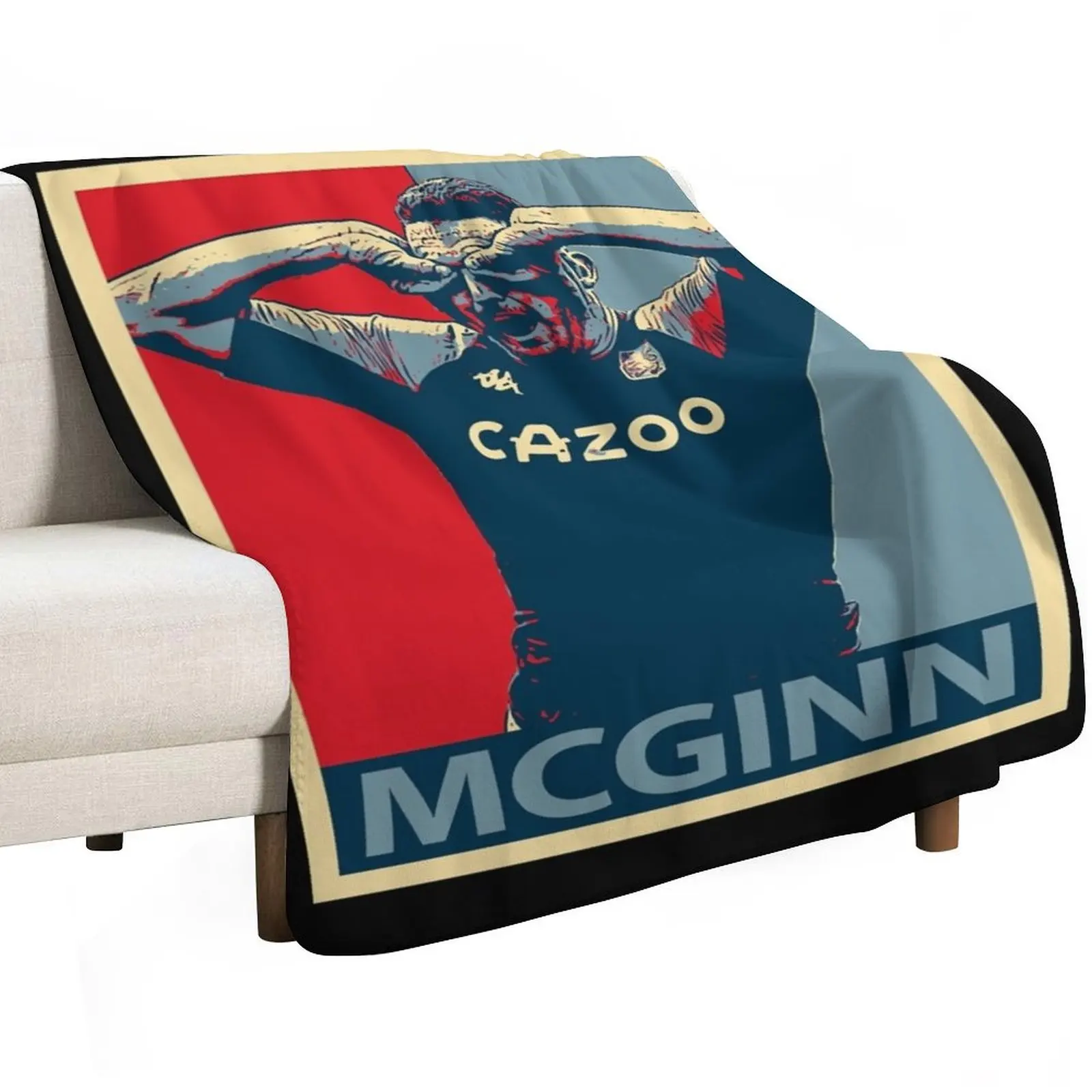 Фото Классическая футболка John McGinn.png. Плед. Рождественские подарки. Индивидуальные мягкие роскошные пледы для кроватей. Аниме-пледы. №2