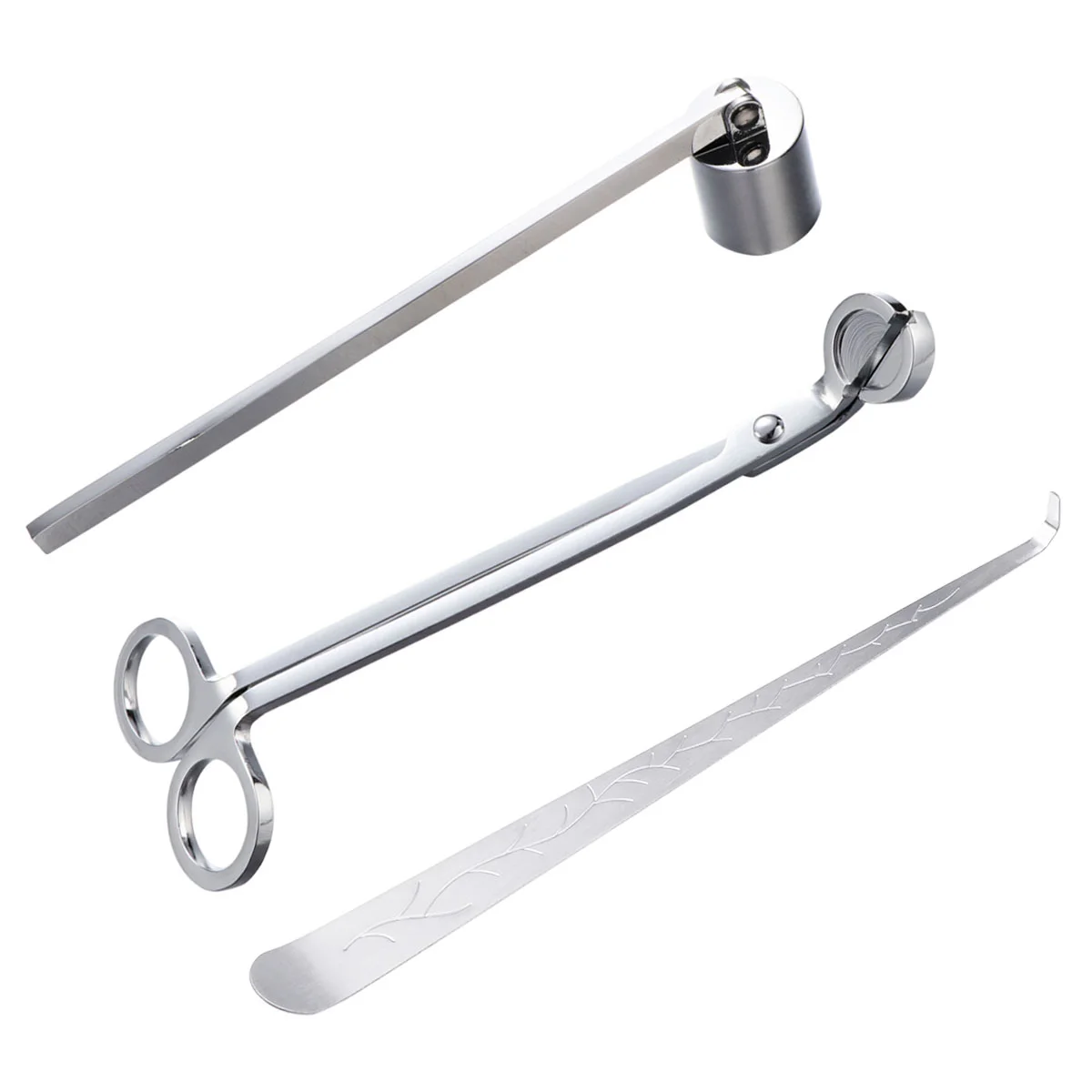 

Wick Snuffer Trimmerstainless Steel Dipper Set Accessoryextinguisher Scissor Flame Handle Kit Candlesbell Tool Care Tools