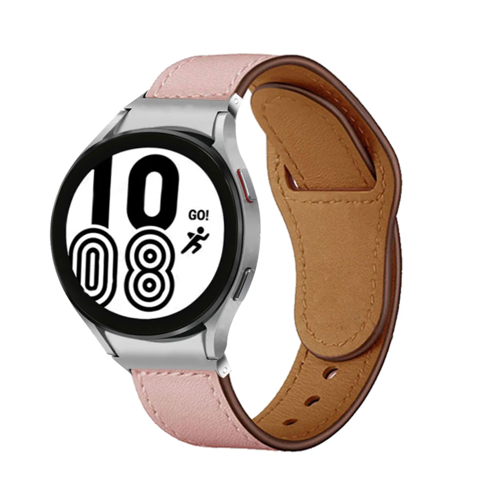 

Кожаный ремешок для Samsung Galaxy Watch 4 40 мм 44 мм/Classic 42 мм 46 мм ремешок для смарт-часов без зазора ремешок для часов 4 браслет