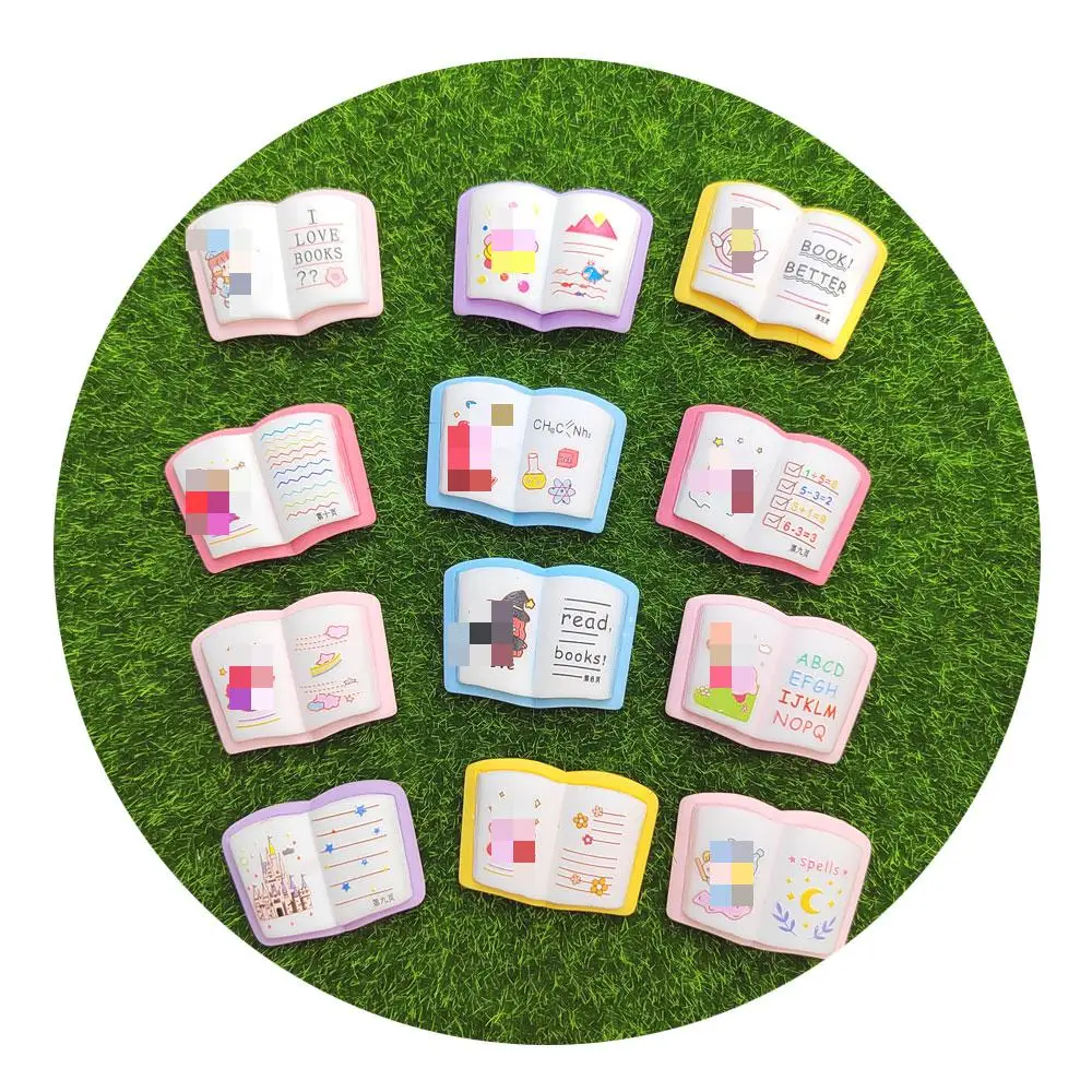 

Hot Selling School Supplies Book Resin Flatback Cabochons Slime Charms For Scrapbooking DIY Crafting Decorations