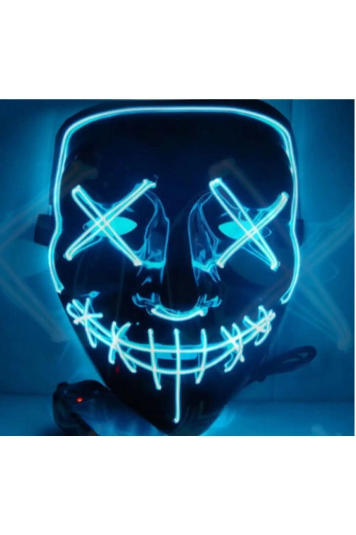 

Светодиодная люминесцентная неоновая Маска Hallowen, 3 режима, маска для вечерние, прозрачная маска Mavi