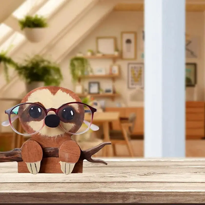 

Деревянная подставка для очков с изображением животных, подставка для очков для домашних животных, оправа для очков, милая подставка для фо...