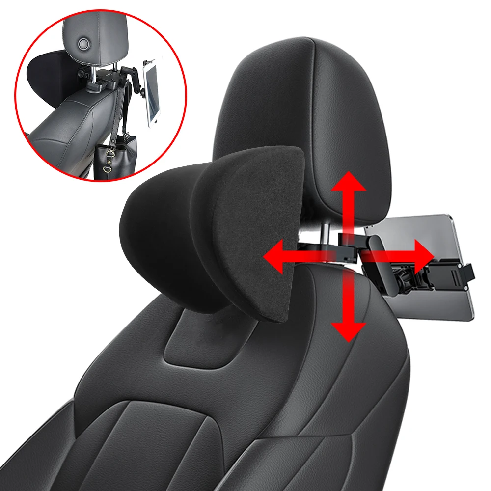 Подушка на подголовник автомобильного сиденья с регулируемым держателем для