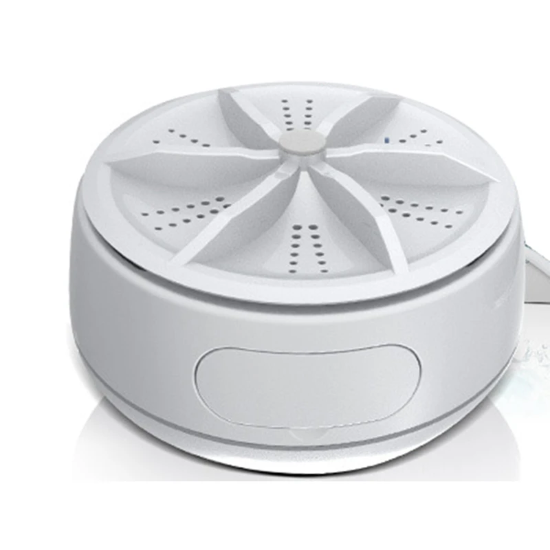 

1Set USB Powered Cleaning Washing Machine For Underwear Socks Mini Ultrasonic Turbo Washer For Travel Portable White