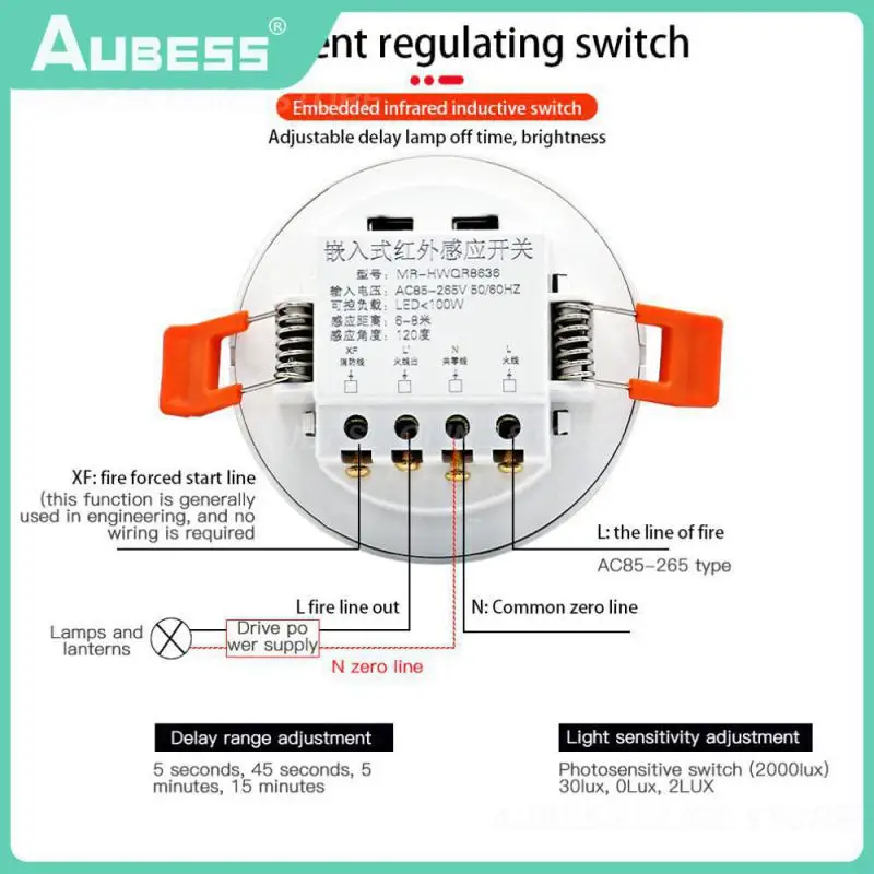 Датчик человеческого тела переключатель с регулируемым потолочным датчиком