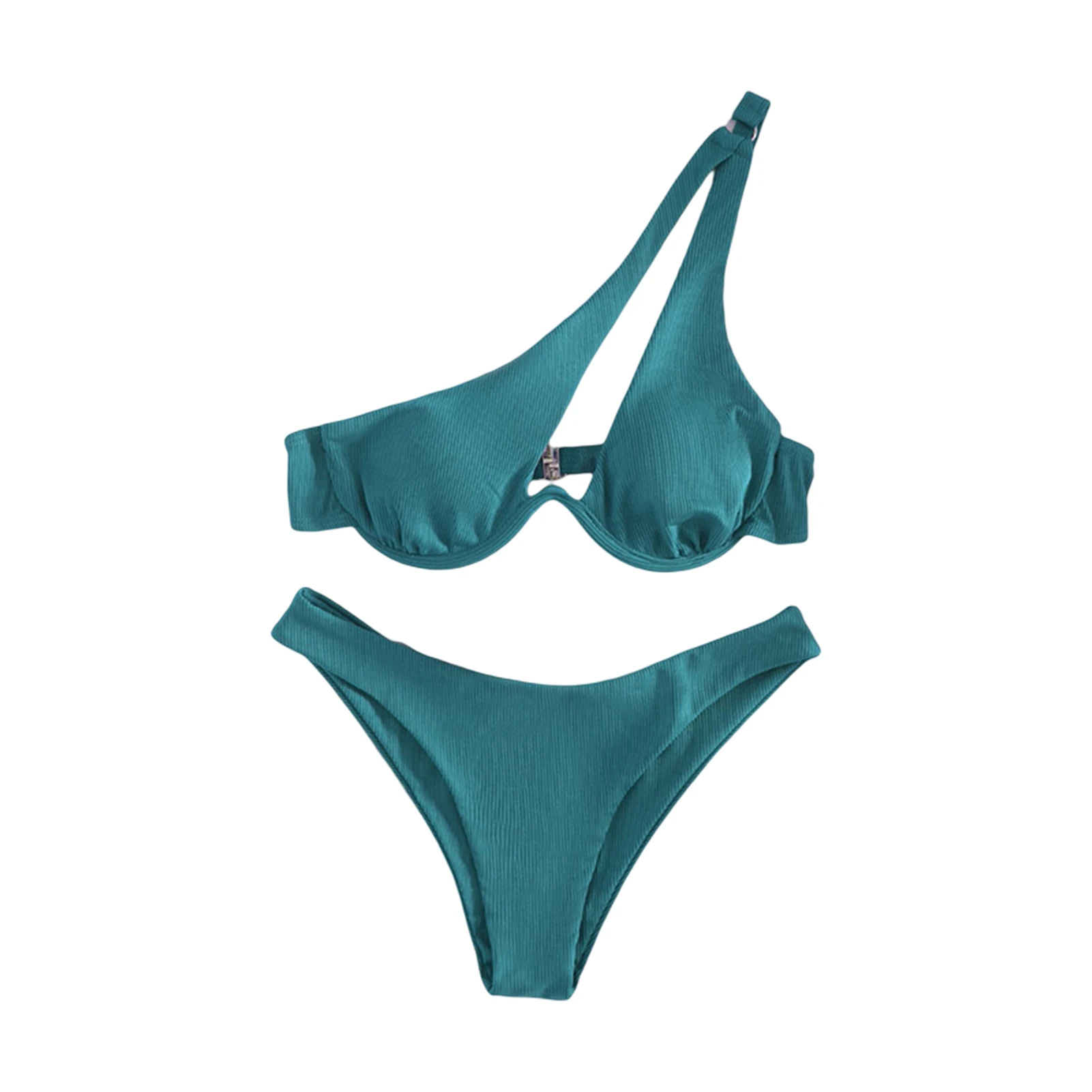 

Women's One Shoulder Bikini Swimsuit Backless Swimwear with Adjustable Shoulder Strap Bathing Suit for Women Girl Ladies