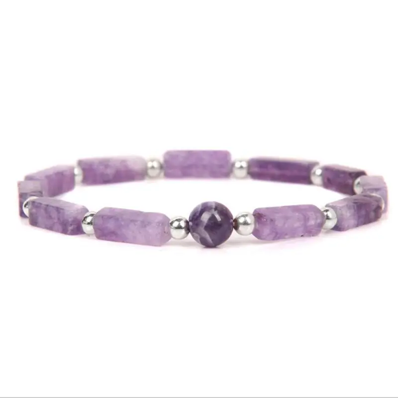 

Natural Gemstone Women's Bracelet Amethyst Hand Bracelets Lucky Fengshui Jewelry