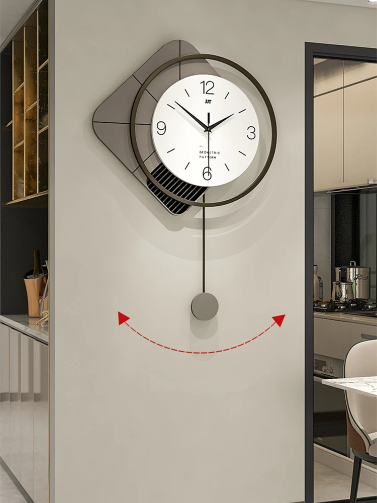 

Large Swing Wall Clock 3D Modern Design Living Room Clocks Simple Home Decoration Horologe Hanging wall Watch
