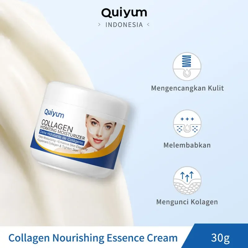 Фото QUIYUM 30 г коллагеновый крем для лица, увлажняющий, увлажняющий, увлажняющий крем с гиалуроновой кислотой, дневной крем, средства по уходу за кожей лица №4